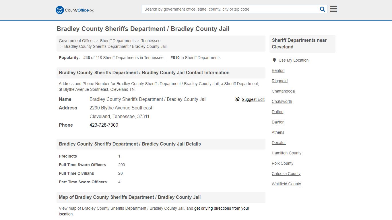 Bradley County Sheriffs Department / Bradley County Jail